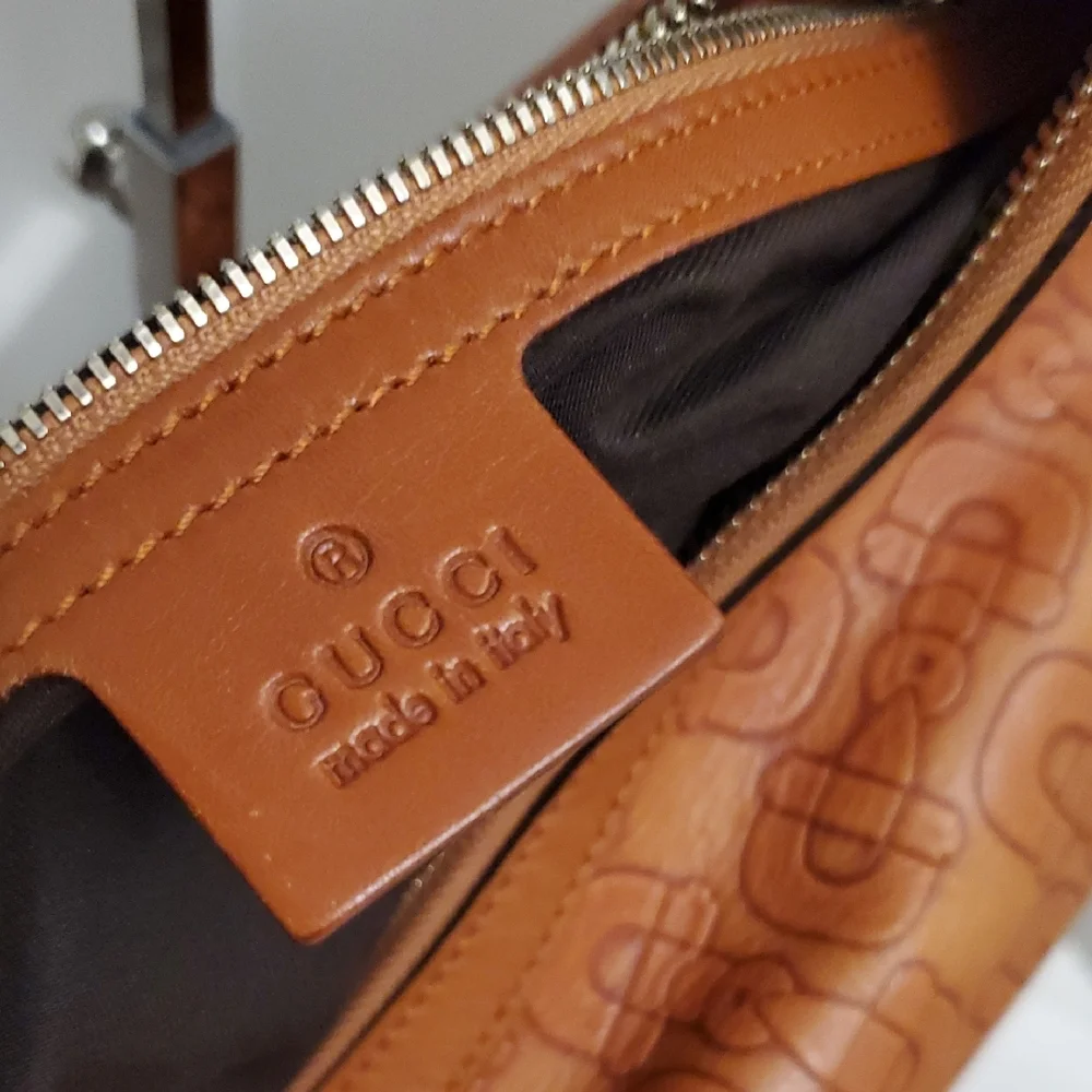 Authentic Gucci Horsebit Design Leather Hobo Bag